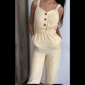 Romeo and Juliet Couture Linen Jumpsuit NWT